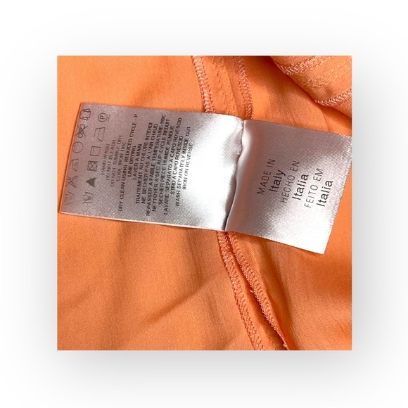 See by Chloe ༻ Pussy Bow Silk Crepe Crepon Sleeveless Top ༻Coral Pink Orange ༻ 6 - Picture 12 of 16